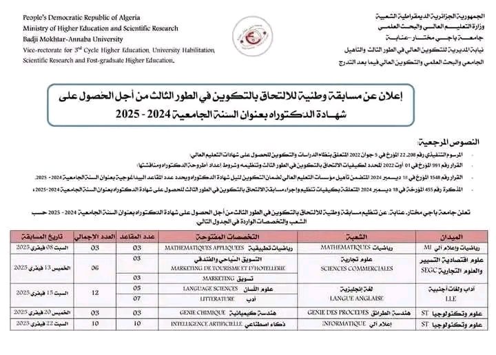 يقدم هذا الموقع مجموعة واسعة من مواضيع مسابقات الدكتوراه السابقة مع الحلول لمختلف التخصصات